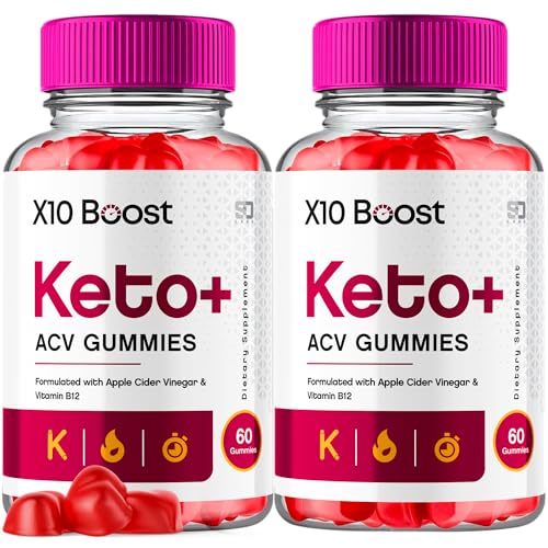 (2 Pack) X10 Boost Keto ACV Gummies Advanced Weight Loss, X10 Boost Keto S.O Labs
