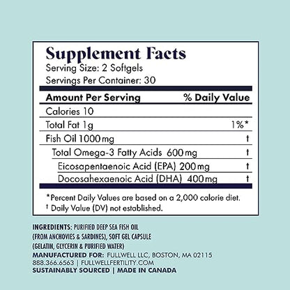 FullWell Fertility Trio | Prenatal Vitamin + DHA & Fertility Booster | Choline, Folate, Omega 3 FullWell
