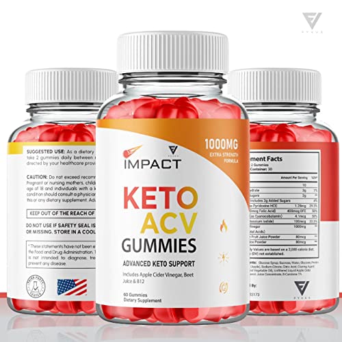 (2 Pack) Impact Keto Gummies for Weight Loss and Belly Fat Diet, AVC Keto ACV Advanced Fyvus