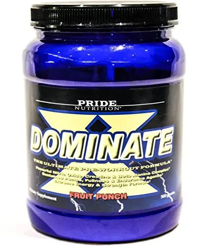 #1 Pre Workout - Dominate X 500g- Best Nitric Oxide & Creatine Pre-Workout Formula Pride Nutrition