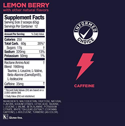GU Energy Roctane Ultra Endurance Energy Drink Mix, Lemon Berry, 1.72 lb