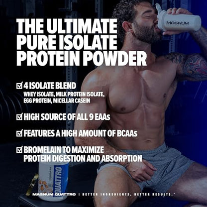 Magnum Nutraceuticals Quattro -, Toasted Cinnamon Cereal ,2lb - May Support Muscle Growth & Recovery