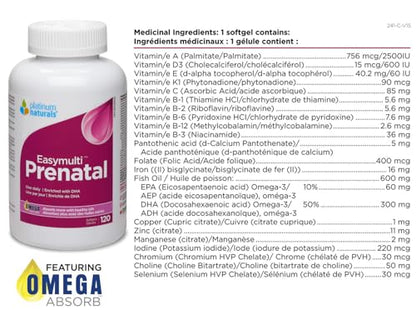 Platinum Naturals EasyMulti Prenatal, 120 CT Platinum