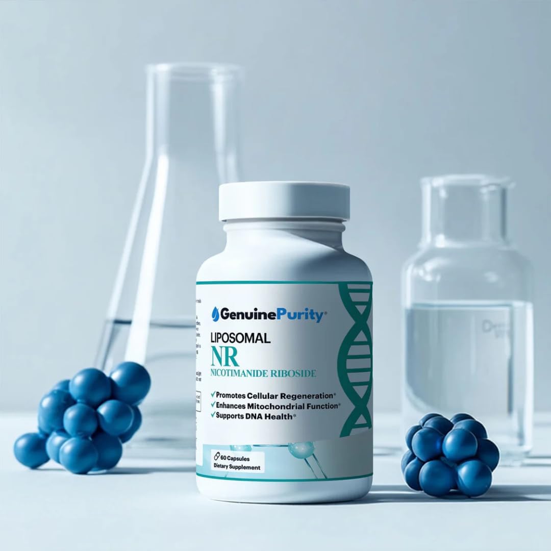 GenuinePurity Liposomal NR 300mg Nicotinamide Riboside Supplement | Advanced NAD Boost for Cellular Energy and Mitochondrial Function | Gluten Free, Vegan, USA Made, Non-GMO | 60 Capsules GenuinePurityBuy Supplements Australia