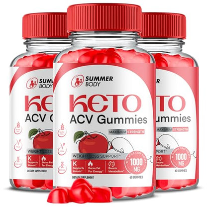 (3 Pack) Summer Body Keto, Summer Body Keto Gummies, Summer Body Keto ACV Gummies Ark Labs