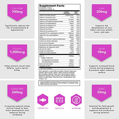 Forte Elements Prenatal Vitamins – Physician Formulated Multivitamin for Nutritional Support Forté Elements