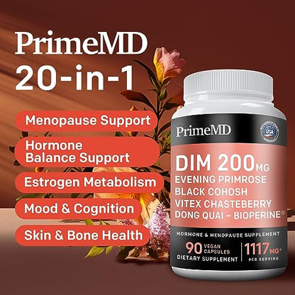 20-in-1 Menopause Supplements for Women - Dim Supplement Women - Estrogen Supplement PrimeMD