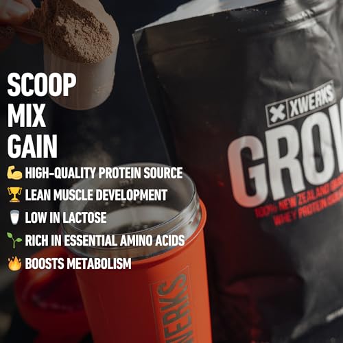 Xwerks Grow 100% New Zealand Grass-Fed Whey Protein - 25g of Pure Isolate Protein Xwerks