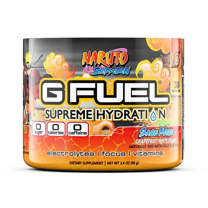 G Fuel Naruto Sage Mode Electrolytes Powder, Water Mix for Hydration, Energy and Focus G fuel