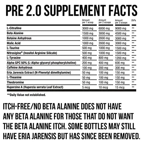 HTLT Pre-Workout Powder - 60 Servings, Non-Itch, No Beta Alanine (Grape Candy) HTLT Supps