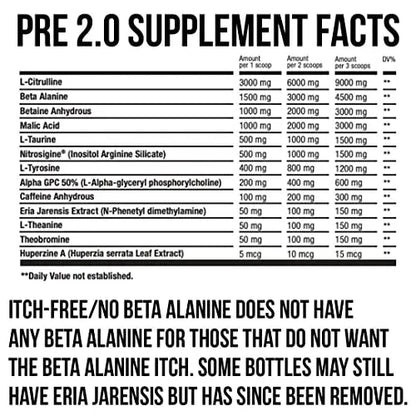HTLT Pre-Workout Powder - 60 Servings, Non-Itch, No Beta Alanine (Grape Candy) HTLT Supps