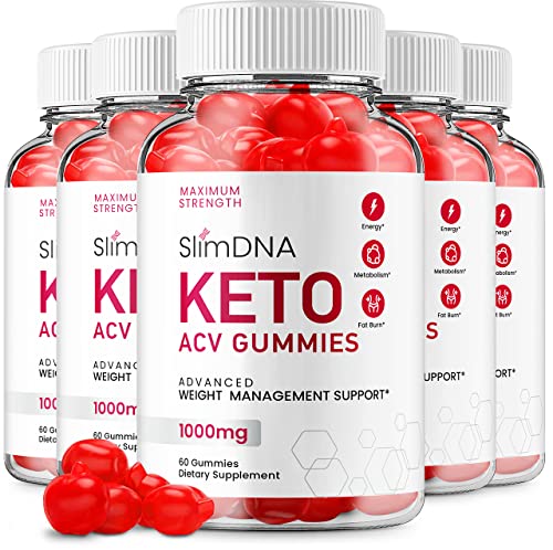 (5 Pack) Slim DNA ACV Keto Gummies Slim DNA ACV + Keto Advanced Keto Formula Plus Rillvo