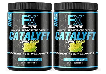 FX Supps Catalyft Pre-Workout Powder Drink for Men & Women, Sonic Boom | Dietary FXSUPPS
