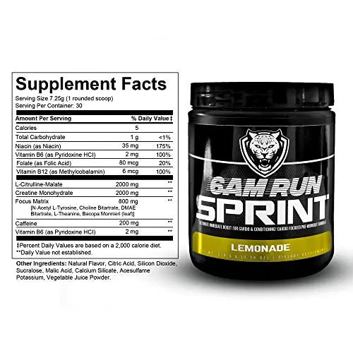 6AM Run Sprint - Pre Workout Powder for Instant Energy Boost for Cardio and Focus 6AM Run