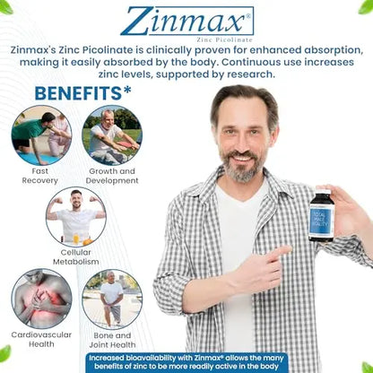 Advanced Muscle Building Supplement for Men with RipFactor, Zinc Picolinate, Vitamin D3 Revival Point