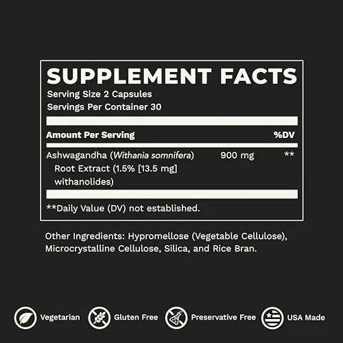 LifeSeasons Essentials Ashwagandha - Stress & Sleep Support Supplement - Calm & Focused Mind - Improves Athletic Performance & Brain Function - 900mg per 2 Capsules - 60 Capsules LifeSeasons buy supplements Au