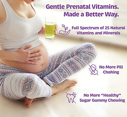 Rootd - Powder Prenatal Vitamin - Pregnancy Multivitamin with 25 Vitamins & Minerals A, C, D, E Root'd