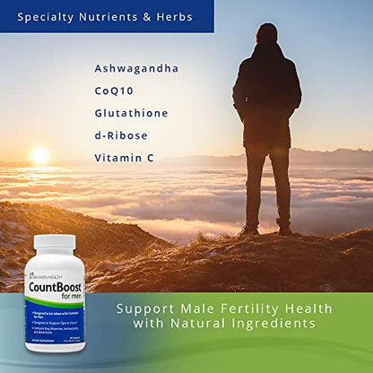 CountBoost for Men - Male Fertility Supplement to Support Count - with Ashwagandha, Maca Fairhaven Health