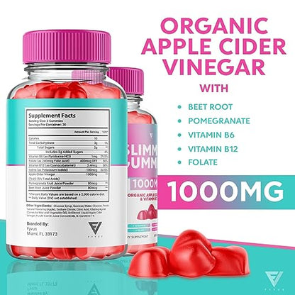 (3 Pack) Slimming Gummies It Works Slimming Gummies for Weight Loss with Apple Cider Fyvus