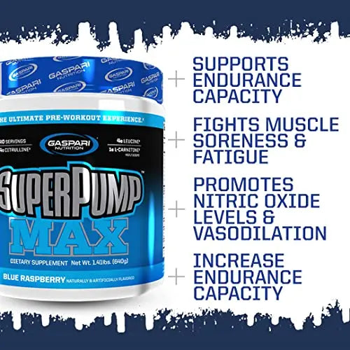 Gaspari Nutrition SuperPump MAX, The Ultimate Pre Workout Powder, Sustained Energy Gaspari Nutrition