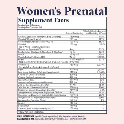 FullWell Fertility Trio | Prenatal Vitamin + DHA & Fertility Booster | Choline, Folate, Omega 3 FullWell