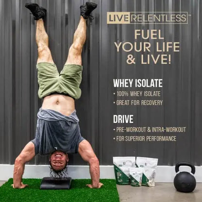 Live Relentless by Tim Kennedy, Drive Pre-Workout, Merica's Strawlemon, 30 Servings Live Relentless