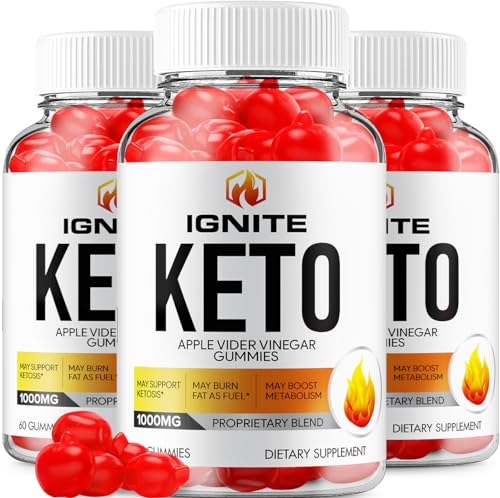 (3 Pack) Ignite Keto ACV Gummies - Official - Keto Ignite ACV Advanced Formula Plus Rillvo