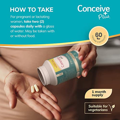 CONCEIVE PLUS Prenatal Vitamins for Women - DHA, Choline + Folate, Healthy Pregnancy CONCEIVE PLUS