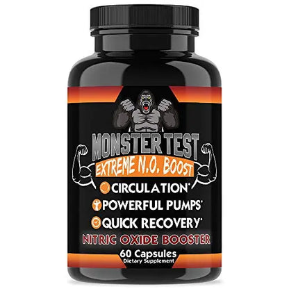 Angry Supplements Monster Test Nitric Oxide Booster Capsules, Extreme N.O Boost Angry Supplements
