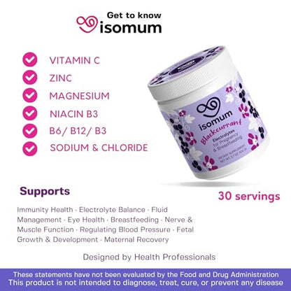 ISOMUM Electrolytes: Pregnancy & Postpartum Support - Immunity, Lactation, Energy Drink ISOMUM
