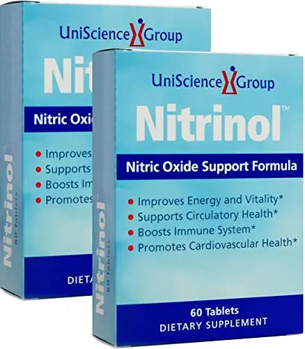 UniScience Group Nitrinol, Natural Nitric Oxide Booster with Beetroot Extract, 60 Tablets UniScience Group