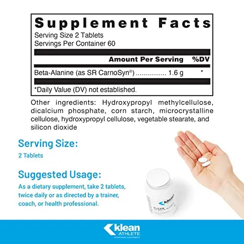 Klean ATHLETE Klean SR Beta-Alanine (Sustained Release) | Delays Fatigue, Supports Klean ATHLETE