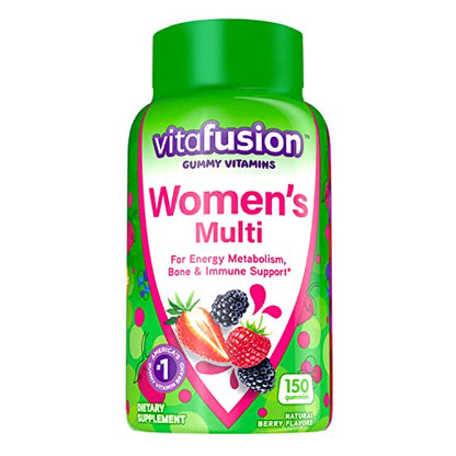 Vitafusion Womens Multivitamin Gummies, Berry Flavored Daily Vitamins for Women With Vitamins Vitafusion