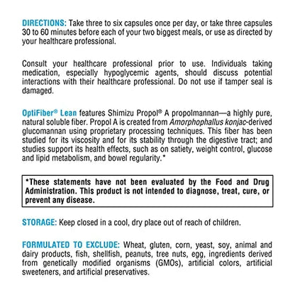 XYMOGEN OptiFiber Lean Fiber Supplement - 100% Natural and Soluble Propolmannan Fiber XYMOGEN