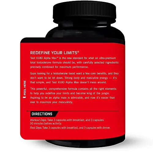 FORCE FACTOR Test X180 Alpha Max, 2-Pack, Total Testosterone and Nitric Oxide Booster Force Factor