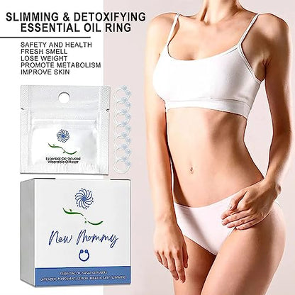 14Pcs Superslim S_limming & Detoxifying Essential Oil Ring, Firming Essential Oil Ring Heath Secret