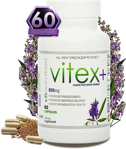 yhn Vitex Plus 650mg Chasteberry Supplement for Women - Support Fertility, Hormone Balance yhn