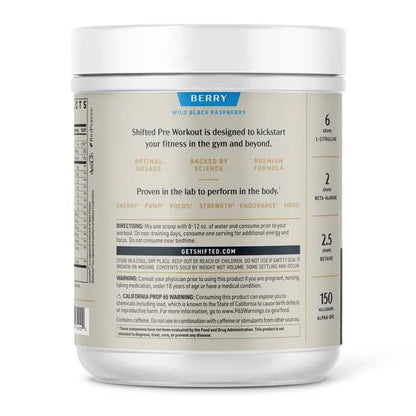 SHIFTED Premium Pre Workout Powder, Energy & Focus Supplement with Creatine Monohydrate SHIFTED