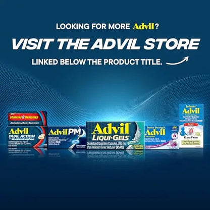 Advil Pain Reliever and Fever Reducer, Pain Relief Medicine with Ibuprofen 200mg for Headache, Backache, Menstrual Pain and Joint Pain Relief - 100 Coated Caplets AdvilBuy Supplements Australia