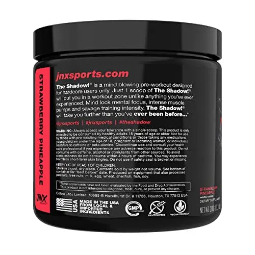 JNX SPORTS The Shadow! 350mg of Caffeine Hard Core Preworkout -Electric Energy JNX SPORTS