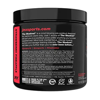 JNX SPORTS The Shadow! 350mg of Caffeine Hard Core Preworkout -Electric Energy JNX SPORTS
