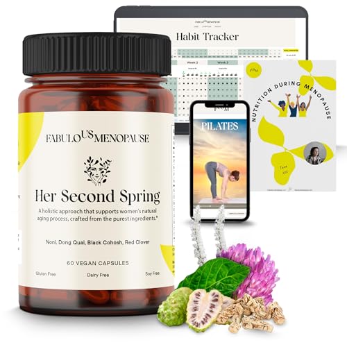 Fabulous Menopause Kit Supplements for Women. Black Cohosh, 60 Caps. Includes E-Book, Recipes Fabulous Menopause