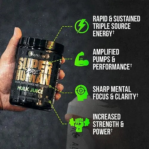 ALPHA LION Superhuman Pre Workout Powder & Post Workout Recovery Bundle, Sustained ALPHA LION