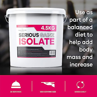 The Bulk Protein Company, Serious Gainz Isolate – 4.5kg – Whey Protein Powder The Bulk Protein Company
