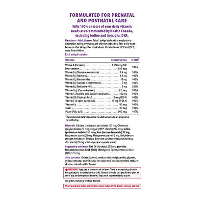 Jamieson PRENATAL Complete Multivitamin with DHA Supplement 60 Softgels Jamieson