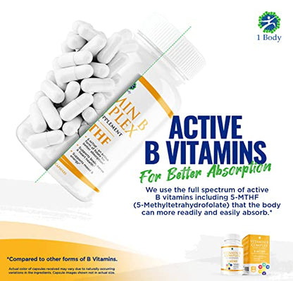 1 Body Vitamin B Complex – 5-MTHF Folate with B1, B2, B5, B6 1 Body
