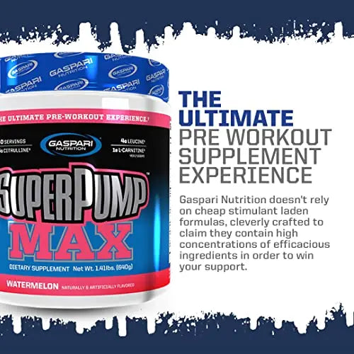 Gaspari Nutrition SuperPump MAX, The Ultimate Pre Workout Powder, Sustained Energy Gaspari Nutrition