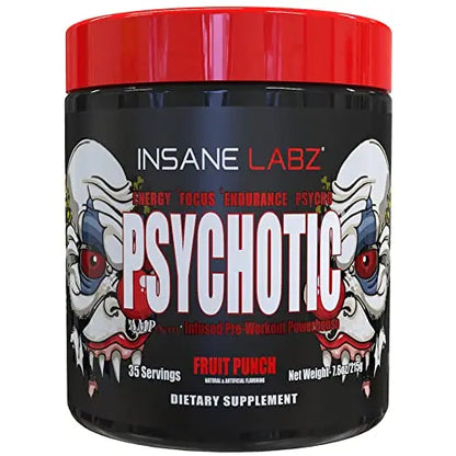 Psychotic, and Insane Veinz, Pre Workout Stack (Fruit Punch) Insane Labz