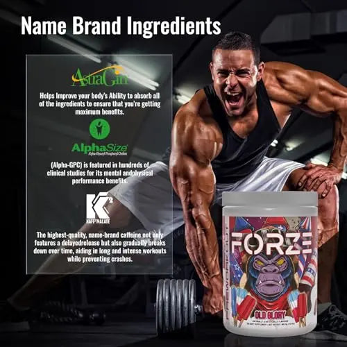 Forze Pre Workout Powder, Beta Alanine, L-Taurine & Dual-Source Caffeine for Sustained Forze