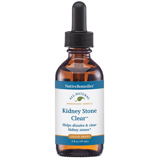 Native Remedies Kidney Stone Clear - Natural Homeopathic Formula Temporarily Helps Dissolve and Clear Kidney Stones - Relieves Pain, Nausea and Vomiting - 59 mL Native RemediesBuy Supplements Australia